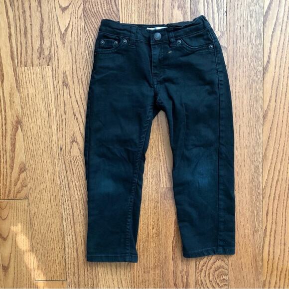 Levis 502 Regular Taper Leg Black Denim Jeans Little Boy’s Size 5 - Picture 1 of 8
